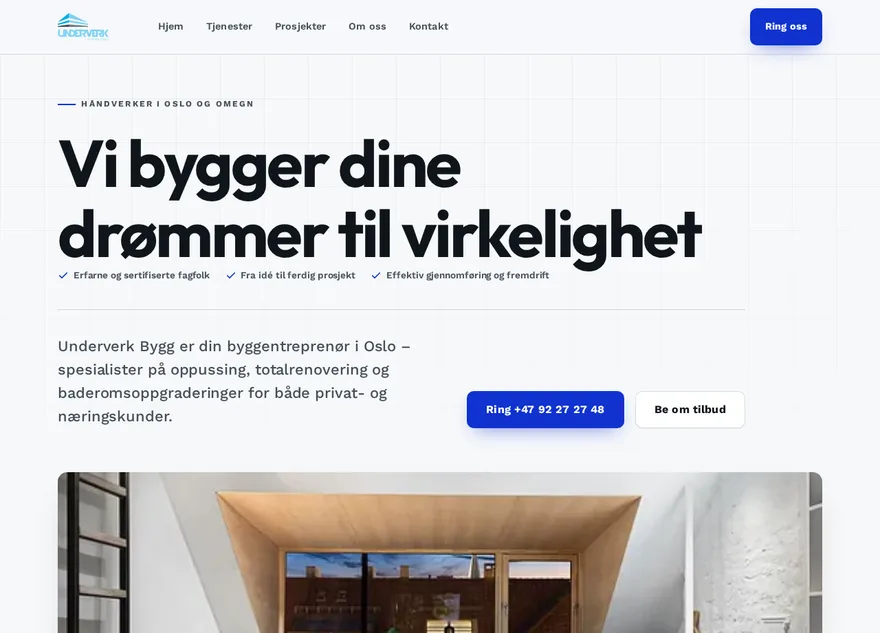 Nettsideutkast: byggefirma